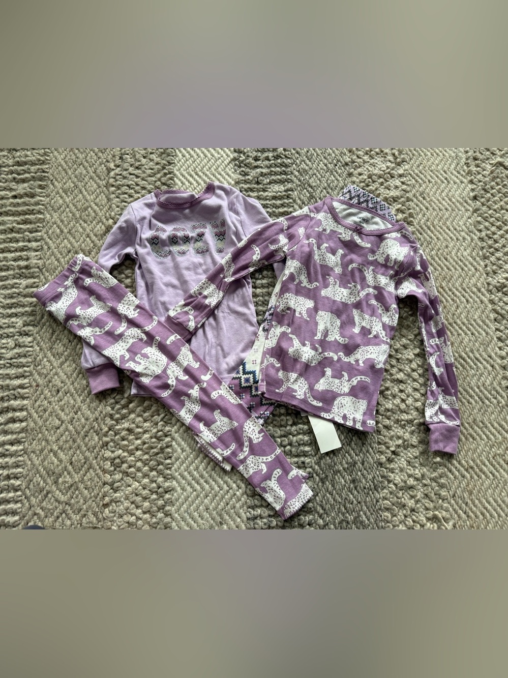 Carter's Purple Leopard Print Kids Pajama Set 4pc size 4 nwt $44
